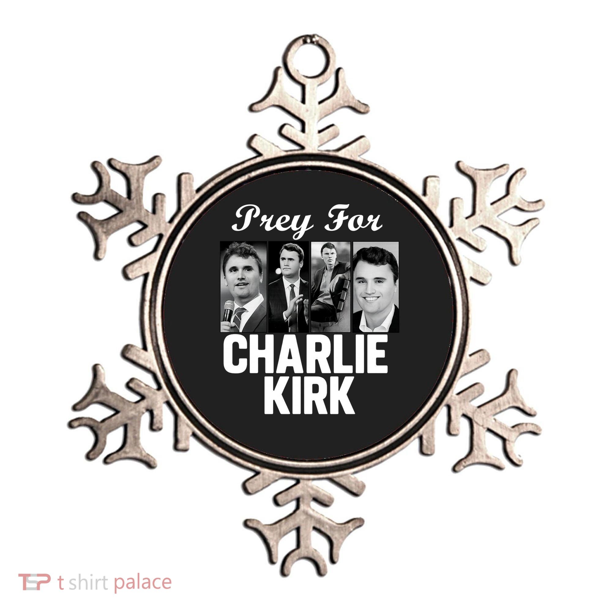 Pray For Charlie Kirk Tribute Support Ornament