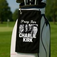 Pray For Charlie Kirk Tribute Support Golf Towel thumb 2
