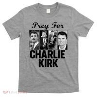 Pray For Charlie Kirk Tribute Support T-Shirt thumb 0