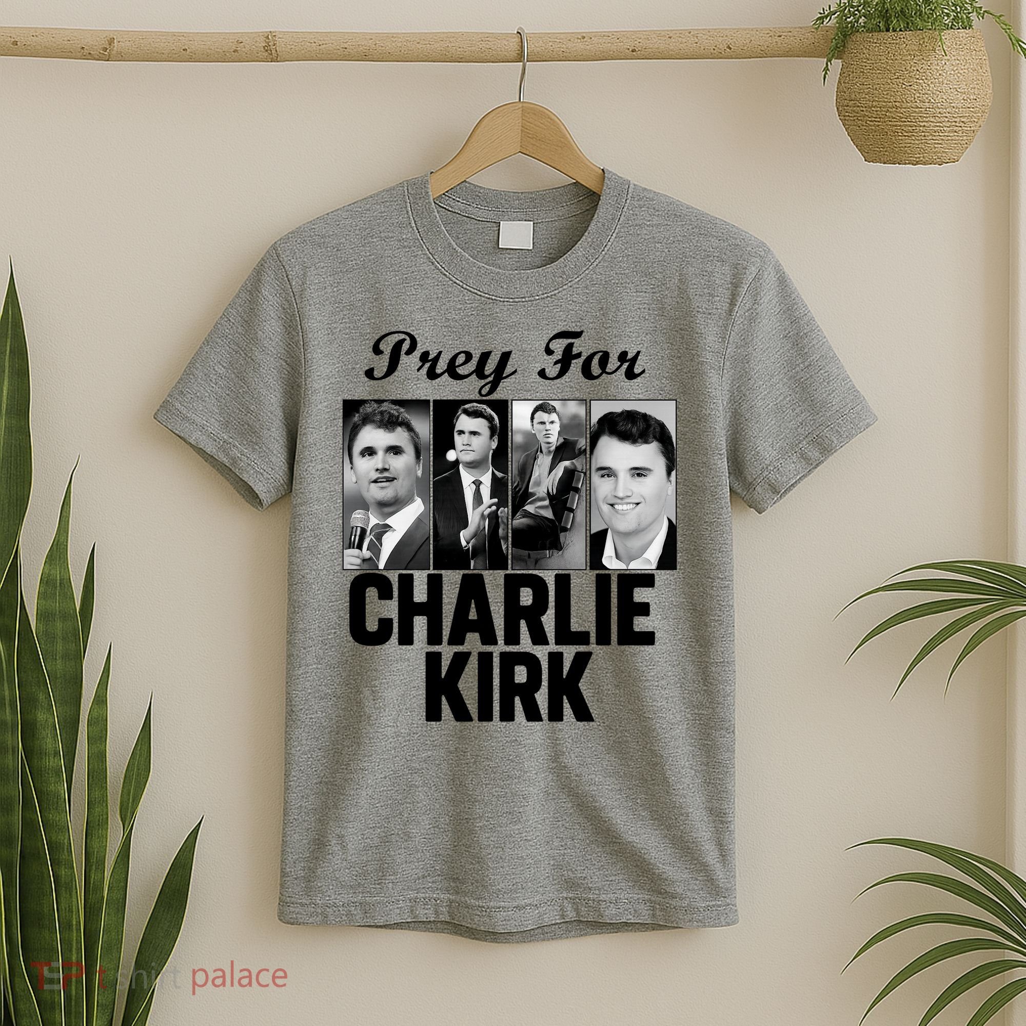 Pray For Charlie Kirk Tribute Support T-Shirt