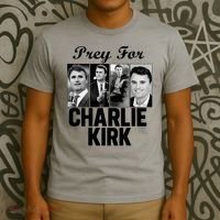 Pray For Charlie Kirk Tribute Support T-Shirt thumb 3