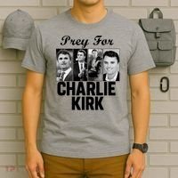 Pray For Charlie Kirk Tribute Support T-Shirt thumb 6