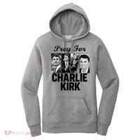 Pray For Charlie Kirk Tribute Support Women's Hoodie thumb 0