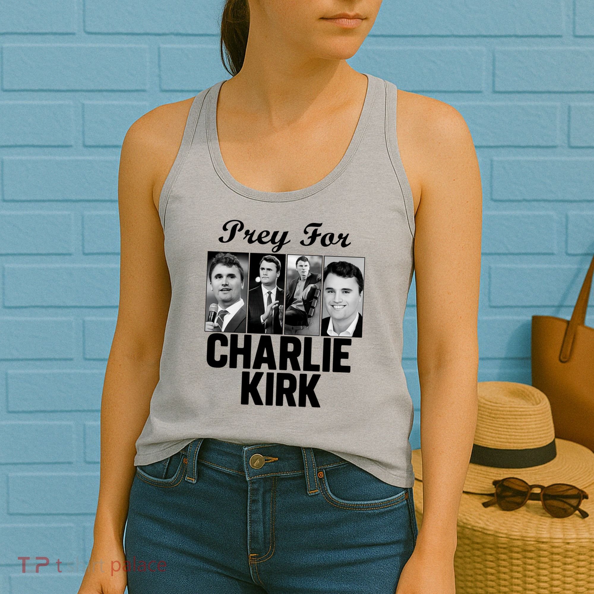 Pray For Charlie Kirk Tribute Support Women's Tank Top