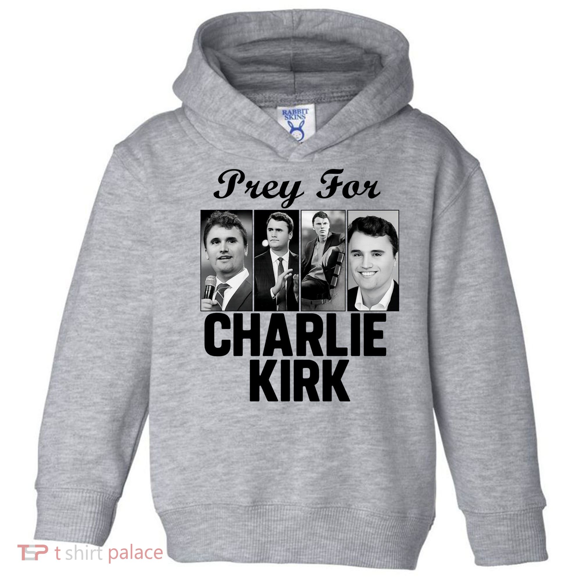 Pray For Charlie Kirk Tribute Support Toddler Hoodie