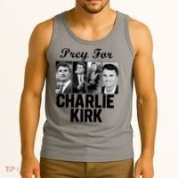 Pray For Charlie Kirk Tribute Support Tank Top thumb 3