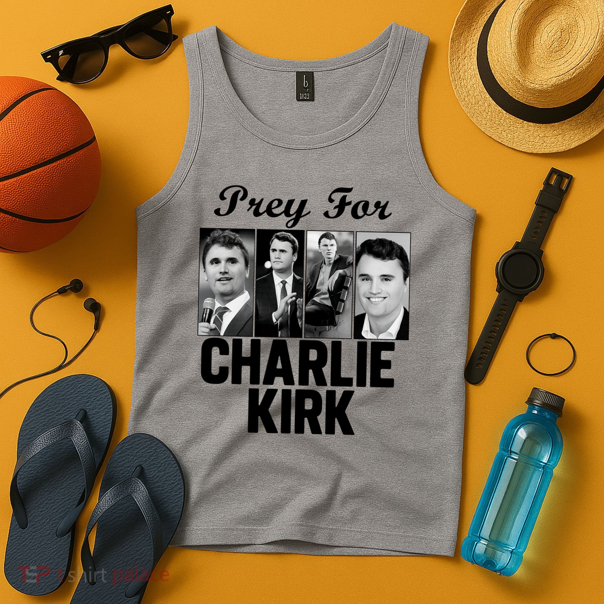 Pray For Charlie Kirk Tribute Support Tank Top