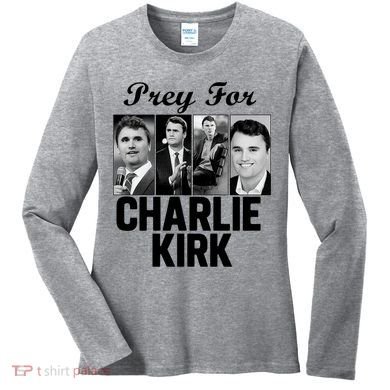 Pray For Charlie Kirk Tribute Support Women's Long Sleeve Shirt