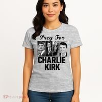 Pray For Charlie Kirk Tribute Support Women's T-Shirt thumb 4