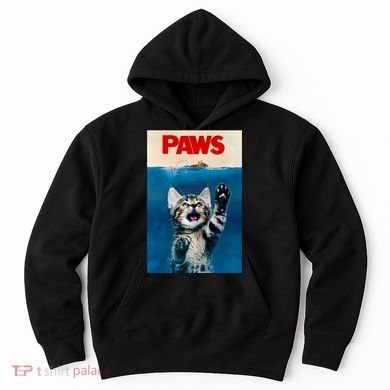 Paws Funny Cat Parody Cat Lover Gift Kitten Shark Mouse Meow Hoodie