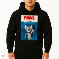 Paws Funny Cat Parody Cat Lover Gift Kitten Shark Mouse Meow Hoodie thumb 2
