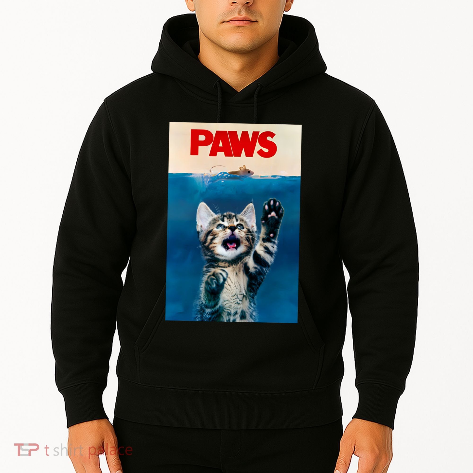 Paws Funny Cat Parody Cat Lover Gift Kitten Shark Mouse Meow Hoodie