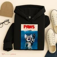 Paws Funny Cat Parody Cat Lover Gift Kitten Shark Mouse Meow Hoodie thumb 4