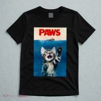 Paws Funny Cat Parody Cat Lover Gift Kitten Shark Mouse Meow T-Shirt thumb 5