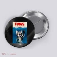 Paws Funny Cat Parody Cat Lover Gift Kitten Shark Mouse Meow Button thumb 0