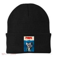 Paws Funny Cat Parody Cat Lover Gift Kitten Shark Mouse Meow Beanie thumb 0