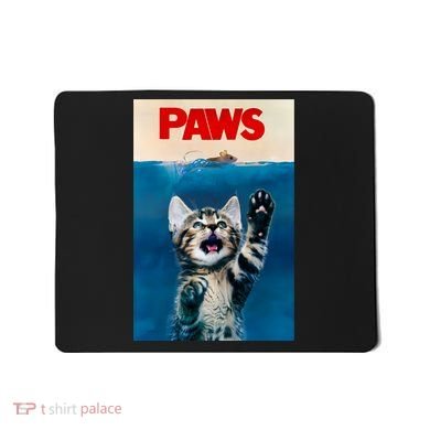 Paws Funny Cat Parody Cat Lover Gift Kitten Shark Mouse Meow Mousepad