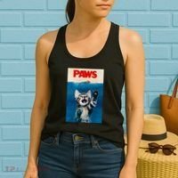Paws Funny Cat Parody Cat Lover Gift Kitten Shark Mouse Meow Women's Tank Top thumb 2