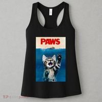 Paws Funny Cat Parody Cat Lover Gift Kitten Shark Mouse Meow Women's Tank Top thumb 3