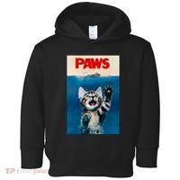 Paws Funny Cat Parody Cat Lover Gift Kitten Shark Mouse Meow Toddler Hoodie thumb 0