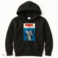 Paws Funny Cat Parody Cat Lover Gift Kitten Shark Mouse Meow Kids Hoodie thumb 0