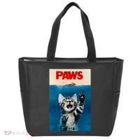 Paws Funny Cat Parody Cat Lover Gift Kitten Shark Mouse Meow Tote Bag thumb 0