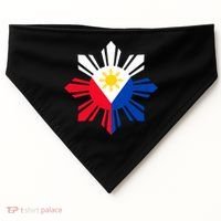 Philippine Flag Cool Gift Pinoy Flag Filipino Funny Gift Pinoy Sun USA-Made Doggie Bandana thumb 0