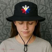 Philippine Flag Cool Gift Pinoy Flag Filipino Funny Gift Pinoy Sun Bucket Hat thumb 3
