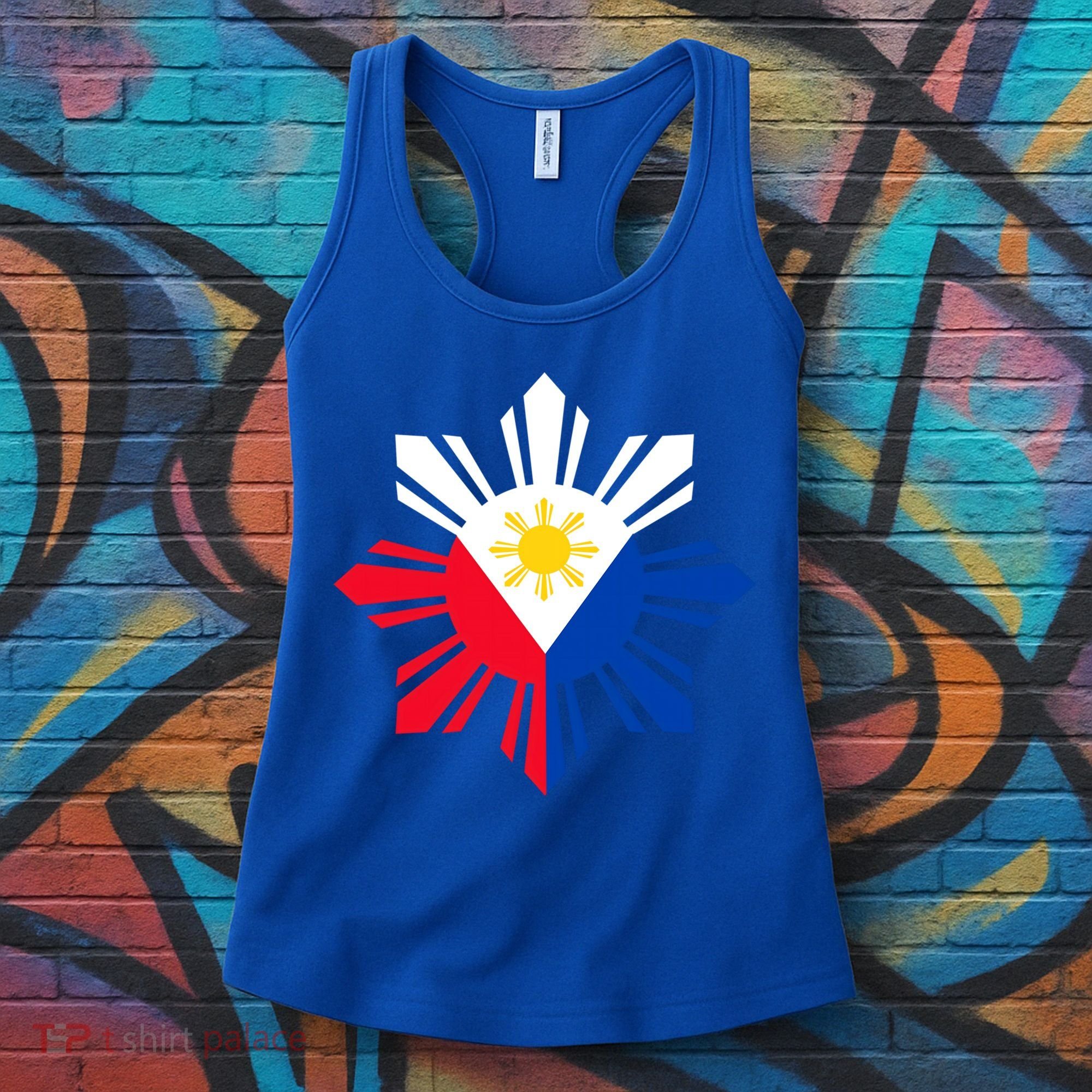 Philippine Flag Cool Gift Pinoy Flag Filipino Funny Gift Pinoy Sun Women's Tank Top