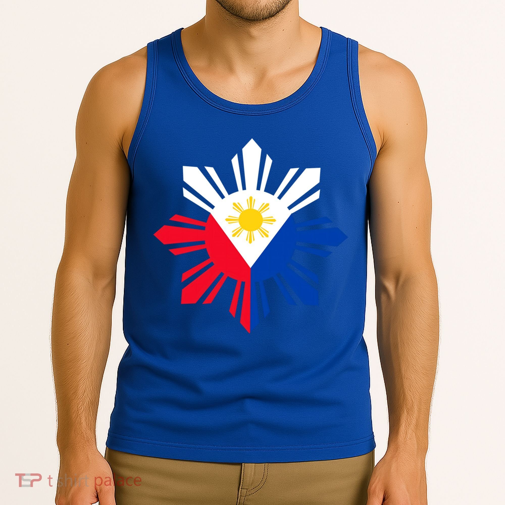 Philippine Flag Cool Gift Pinoy Flag Filipino Funny Gift Pinoy Sun Tank Top