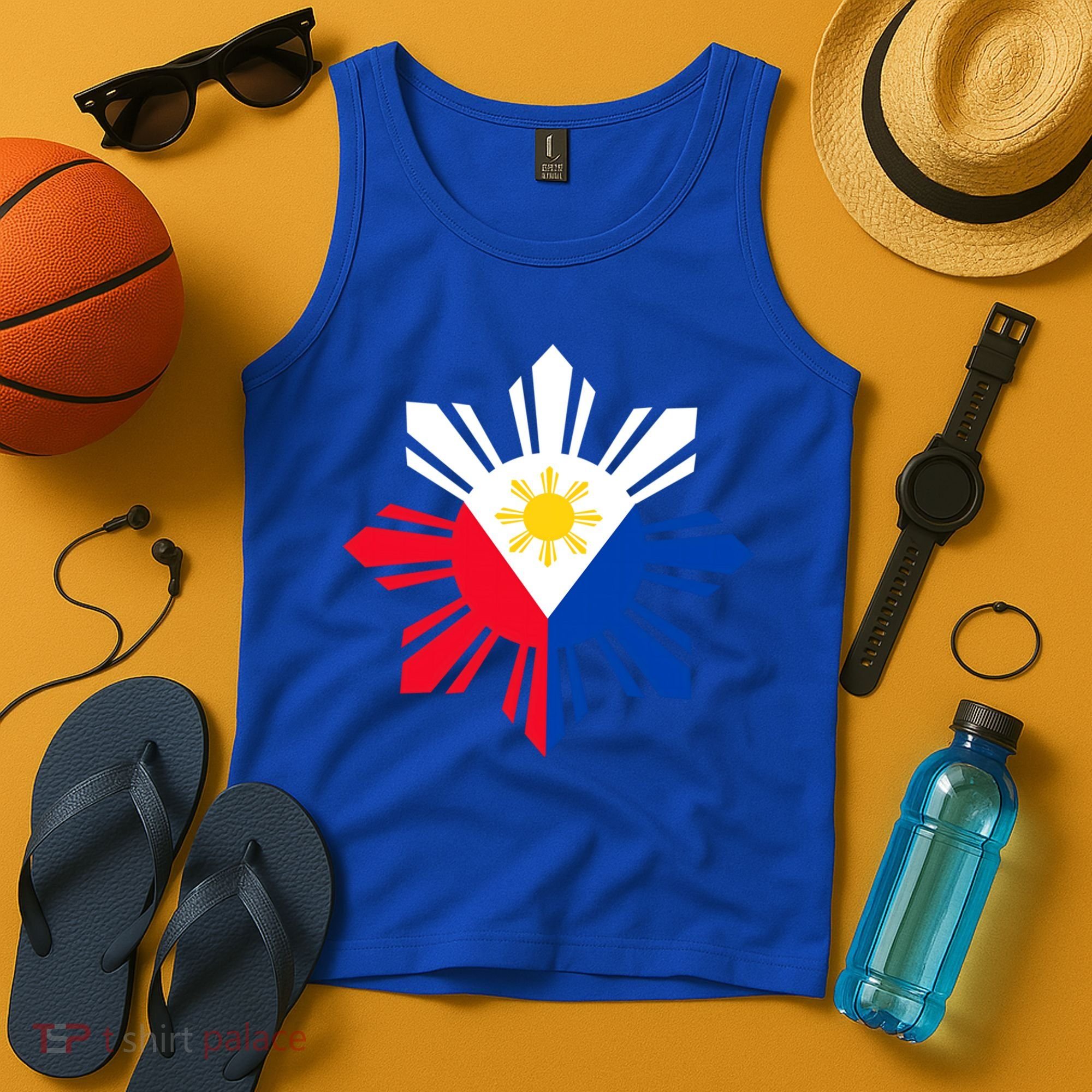 Philippine Flag Cool Gift Pinoy Flag Filipino Funny Gift Pinoy Sun Tank Top