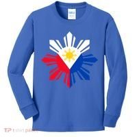 Philippine Flag Cool Gift Pinoy Flag Filipino Funny Gift Pinoy Sun Kids Long Sleeve Shirt thumb 0