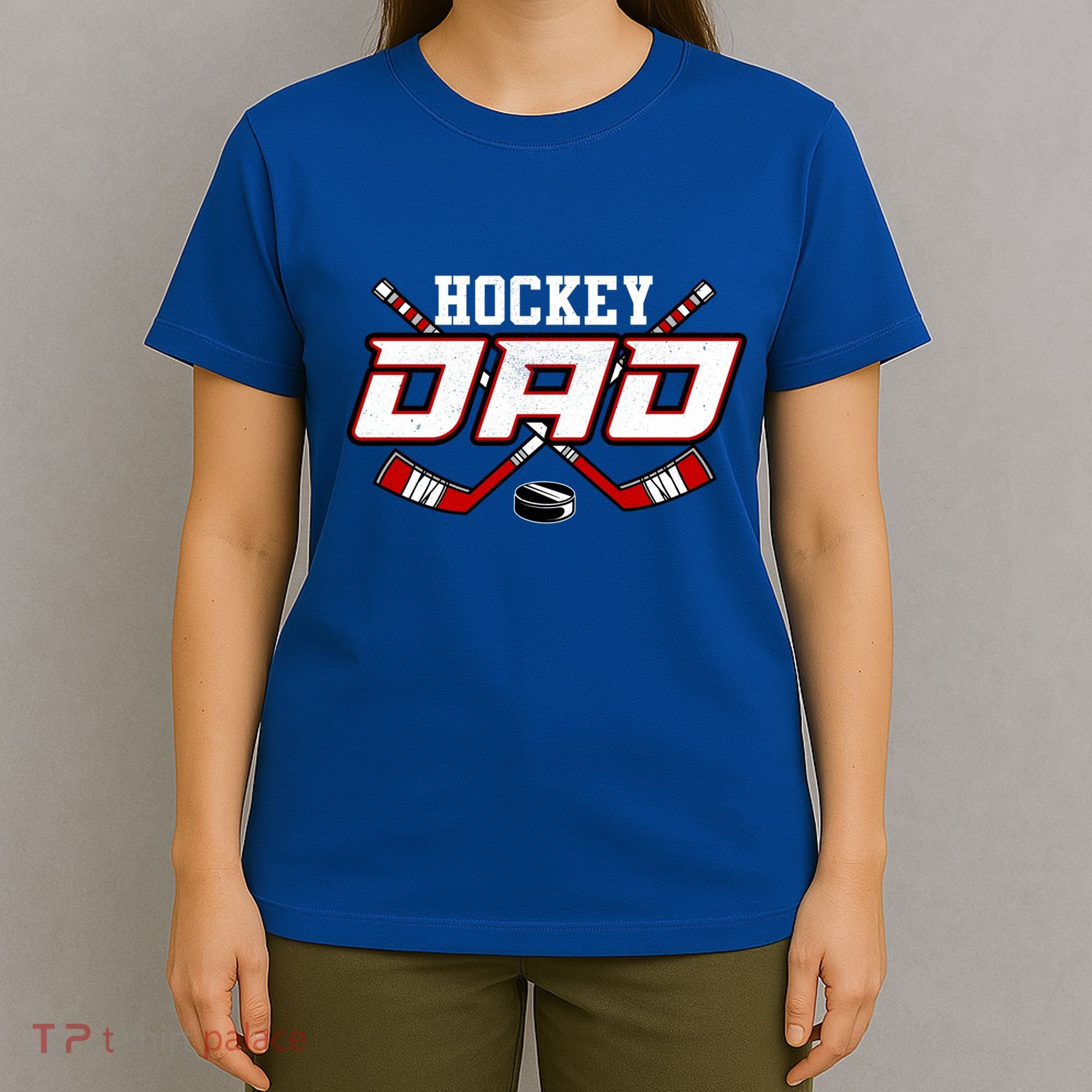 Papa FatherS Day Vintage Hockey Dad Gift T-Shirt