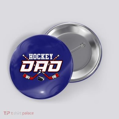 Papa FatherS Day Vintage Hockey Dad Gift Button
