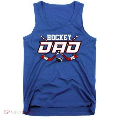 Papa FatherS Day Vintage Hockey Dad Gift Tank Top