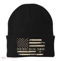 Protest Foxtrot Delta Tango US Flag Resist Women Beanie thumb 0