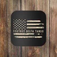 Protest Foxtrot Delta Tango US Flag Resist Women Coaster thumb 0