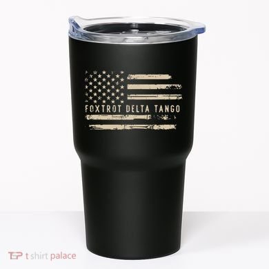 Protest Foxtrot Delta Tango US Flag Resist Women Tumbler