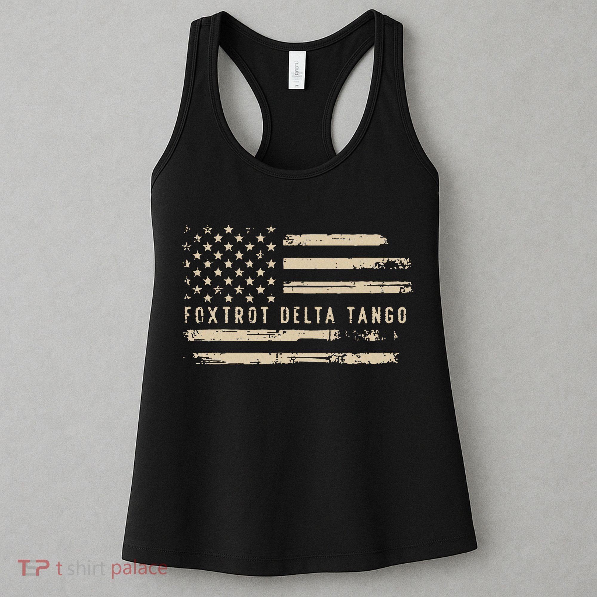 Protest Foxtrot Delta Tango US Flag Resist Women Women's Tank Top