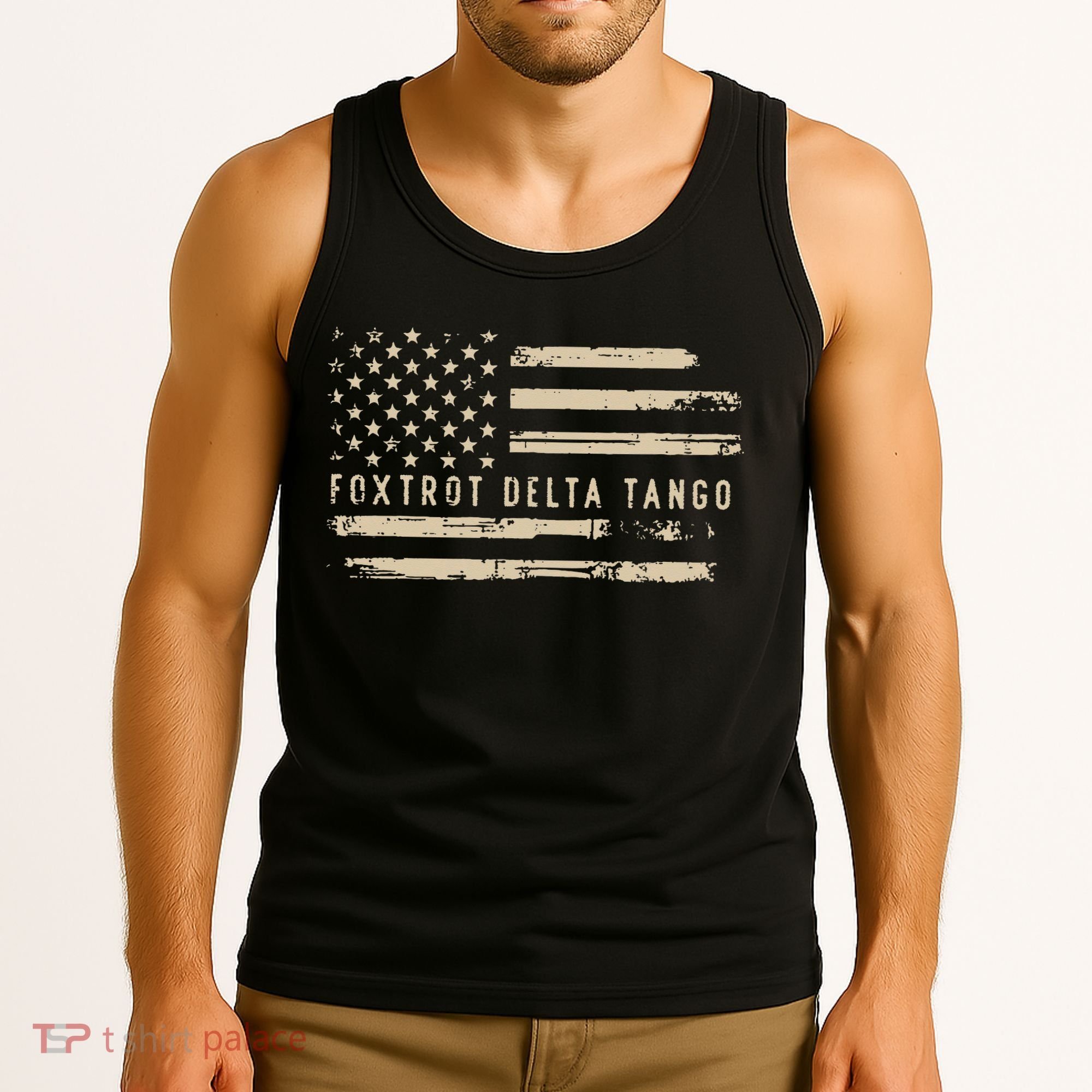 Protest Foxtrot Delta Tango US Flag Resist Women Tank Top