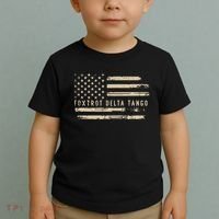 Protest Foxtrot Delta Tango US Flag Resist Women Toddler T-Shirt thumb 2