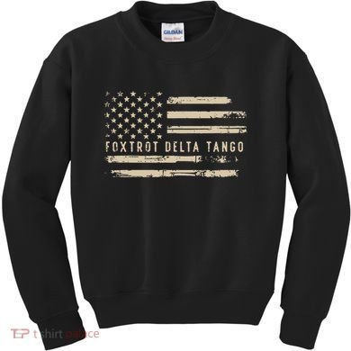 Protest Foxtrot Delta Tango US Flag Resist Women Kids Sweatshirt