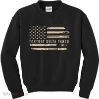 Protest Foxtrot Delta Tango US Flag Resist Women Kids Sweatshirt thumb 0