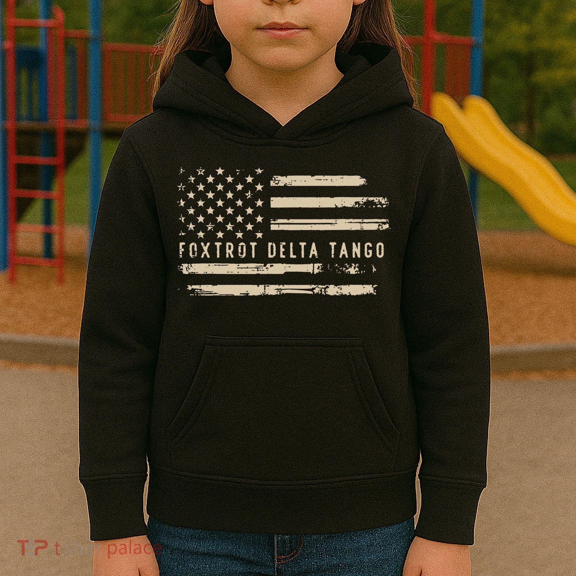 Protest Foxtrot Delta Tango US Flag Resist Women Kids Hoodie