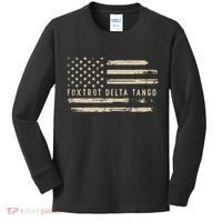 Protest Foxtrot Delta Tango US Flag Resist Women Kids Long Sleeve Shirt thumb 0