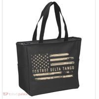 Protest Foxtrot Delta Tango US Flag Resist Women Tote Bag thumb 2