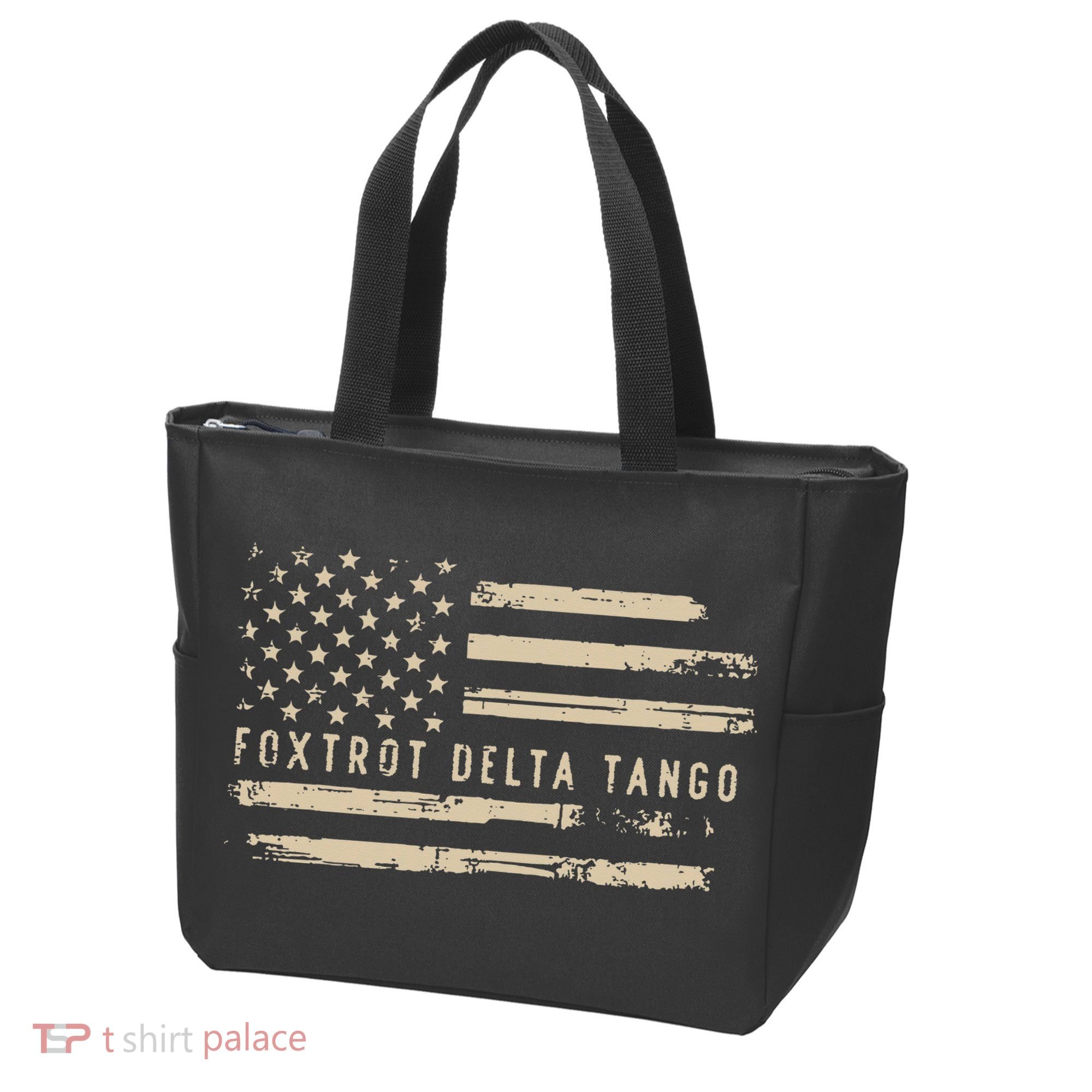 Protest Foxtrot Delta Tango US Flag Resist Women Tote Bag