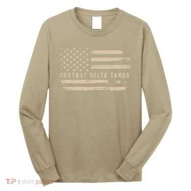 Protest Foxtrot Delta Tango US Flag Resist Women Long Sleeve Shirt