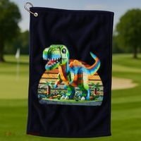 Play! Featuring Dinosaurs Bricks New Golf Towel thumb 1