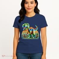 Play! Featuring Dinosaurs Bricks New Women's T-Shirt thumb 4